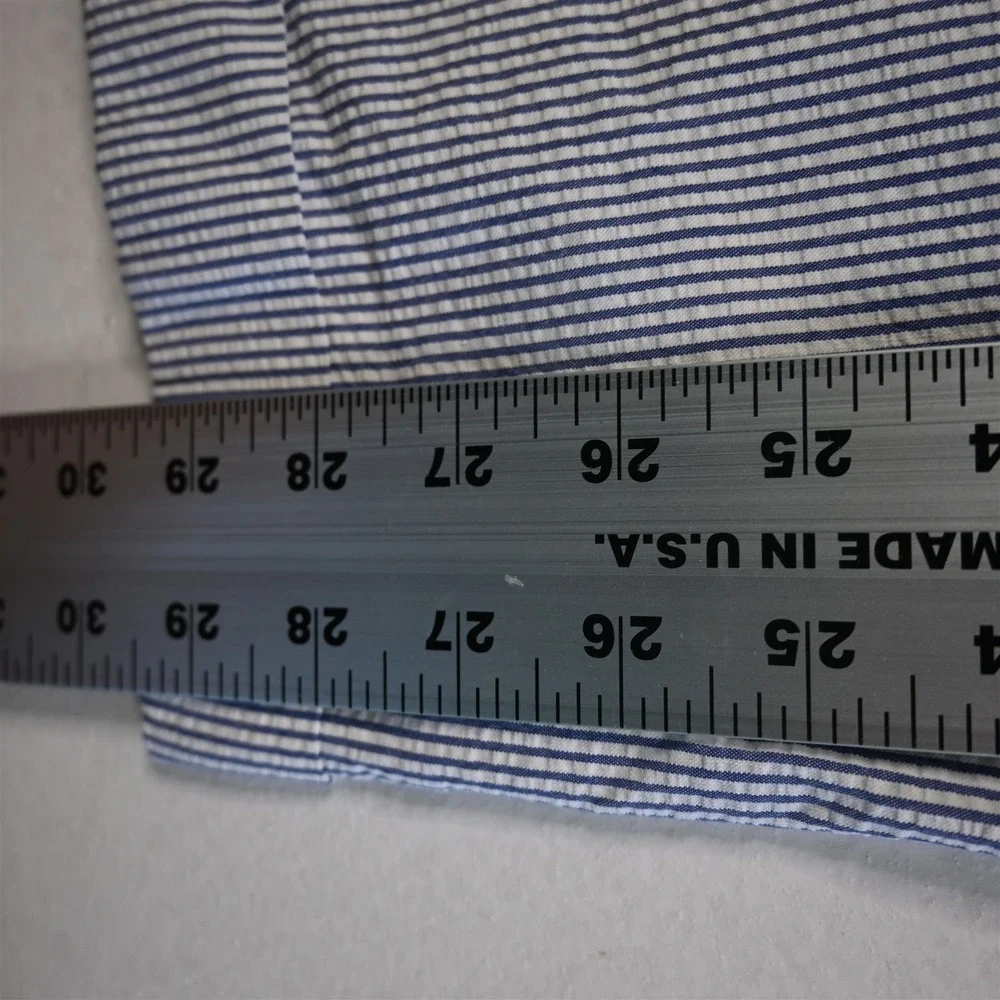 Brooks Brothers‎ 33x30 Blue White Striped Seersucker Elliot Pleated Mens Pants